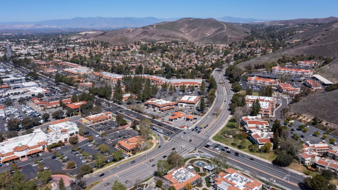 Aerial view of Thousand Oaks, CA
