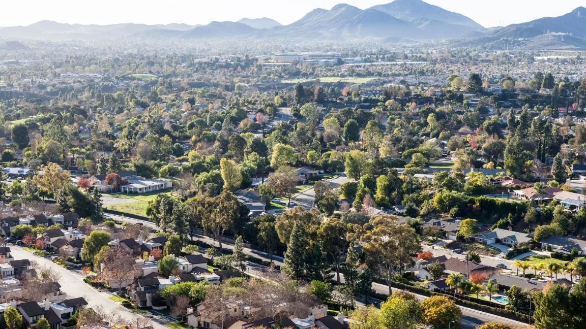 Aerial view of Oak Park, CA