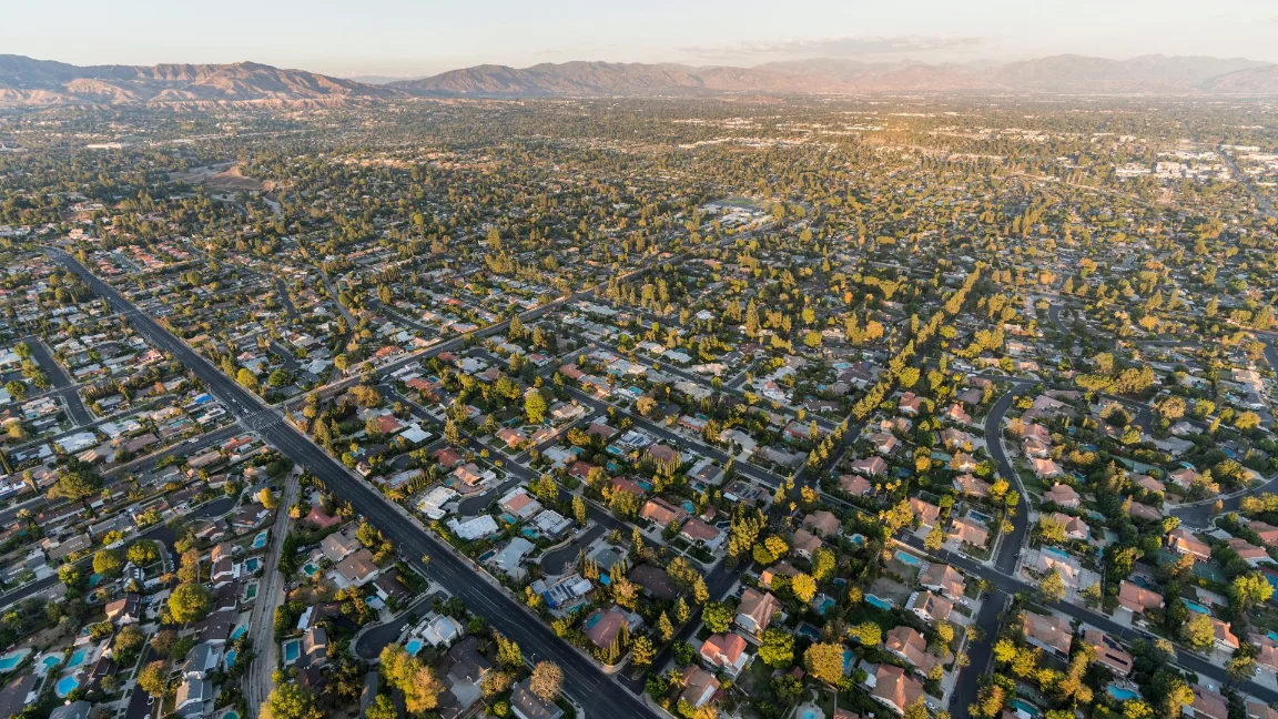 Aerial view Northridge CA