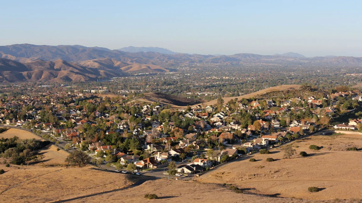 Aerial view of Simi Valley, CA