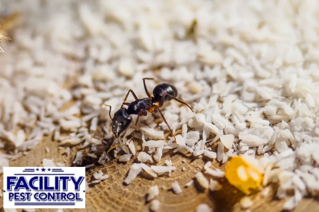ant on food